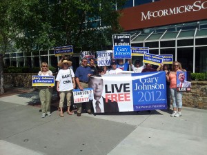 Gary Johnson Supporters at CNN