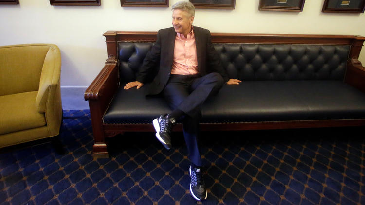 Gary Johnson waiting in Utah